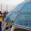 Techo de cúpula de vidrio de erección fácil prefabricando con dosel de acero prefabricado para atrio del hotel